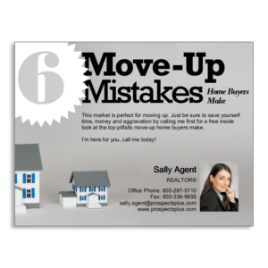 Move up market real estate postcards