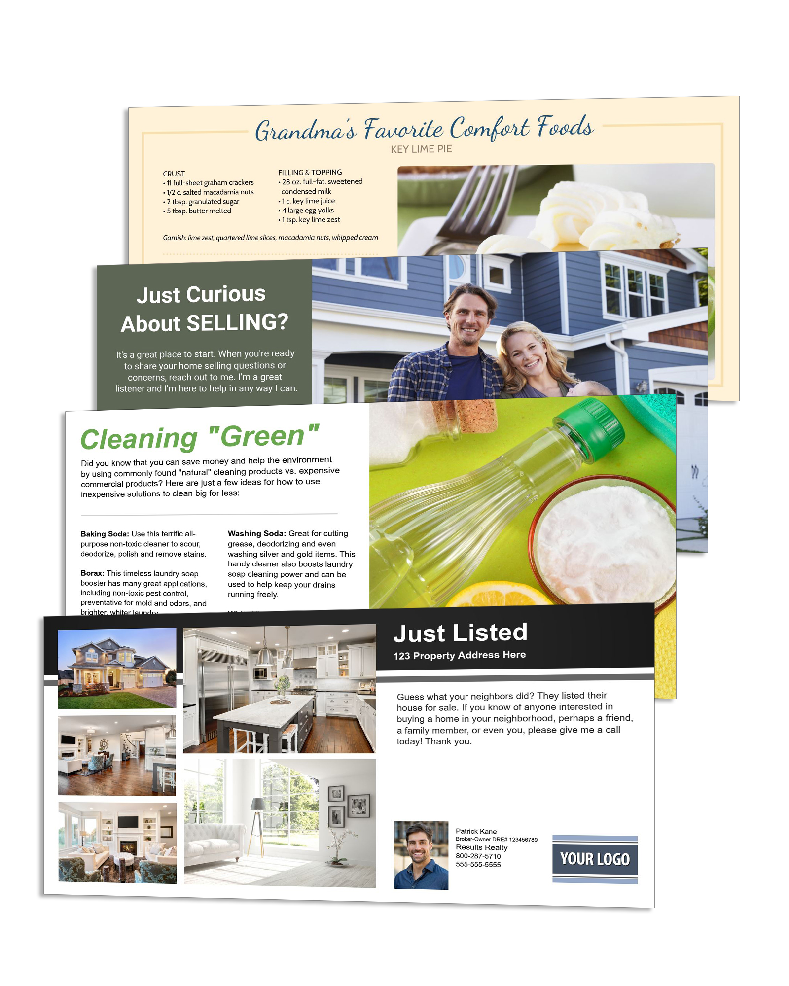 Real estate marketing EDDM panoramic postcards