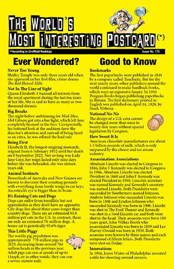Dean Jackson's - The World's Most Interesting Postcard - Issue 175